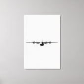 C-130 Militair Vliegtuig van Hercules Canvas Afdruk (Voorkant)