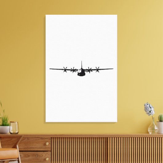 C-130 Militair Vliegtuig van Hercules Canvas Afdruk (Insitu (Woonkamer))
