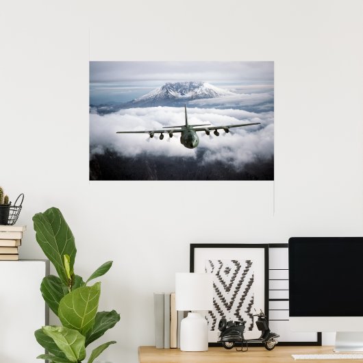 C-130E Hercules-Vliegtuig Poster (Thuiskantoor)