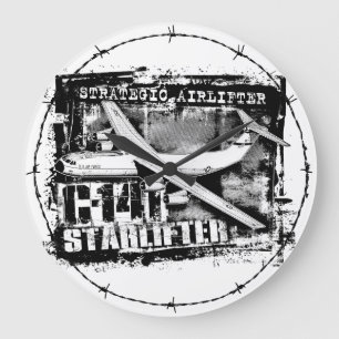 C-141 Starlifter Grote Klok Acryl Wandklok