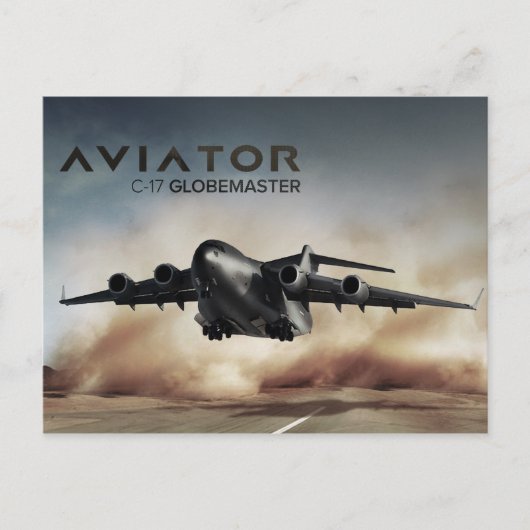 C-17 Globemaster Cargo-vliegtuig Briefkaart (Voorkant)