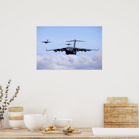 C-17 Globemaster III-Vliegtuig Poster (Keuken)