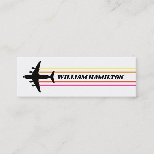 C-17 Pilote Rétro Bande Carte de visite maigre (Devant)