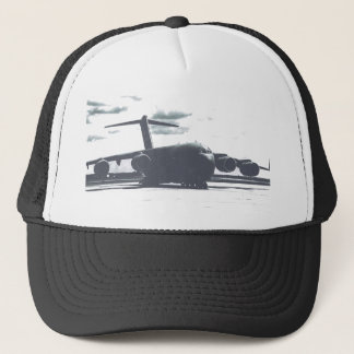 C-17A Globemaster III Black and White Trucker Hat Pet