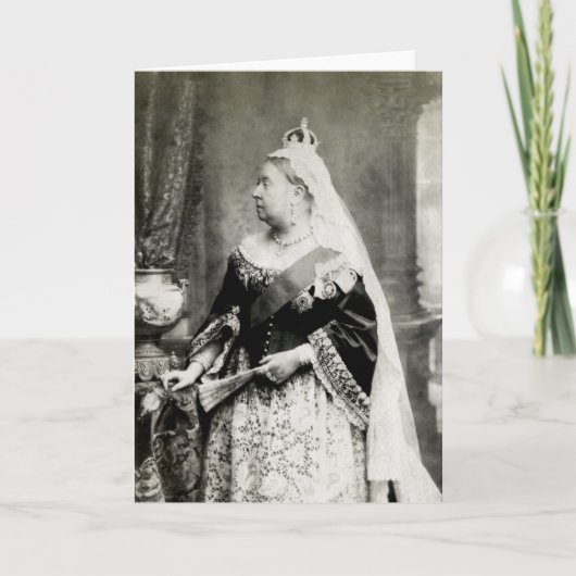 C. 1880 Queen Victoria of England Kaart (Voorkant)