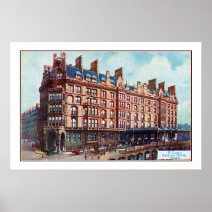 c 1900 Waterverf St. Enoch Hotel Glasgow Poster