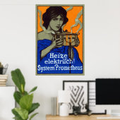 C. 1910 Affiche de Cuisine allemande (Bureau à domicile)