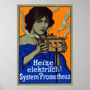 C. 1910 Affiche de Cuisine allemande