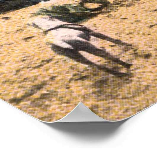  C 1910 Beach scène Long Beach CA Poster (Hoek)