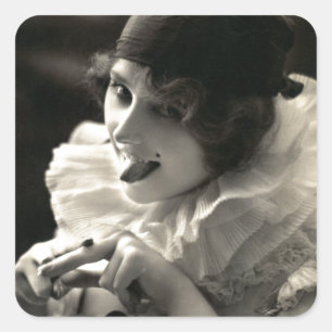 C. 1910 vrouw's Taunt Vierkante Sticker