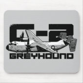 C-2 Greyhound Mousepad Muismat (Voorkant)