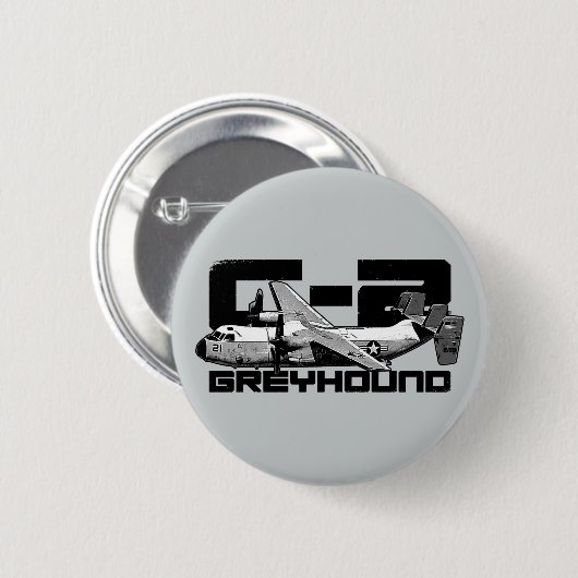C-2 Greyhound Round Button (Voorkant /achterkant)