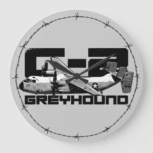 C-2 Greyhound Round (Grote wandklok) Grote Klok (Voorkant)