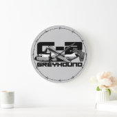 C-2 Horloge murale ronde grise (grande) (Maison)