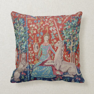 C.A. Madame et le coussin de photo de tapisserie