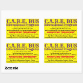 C.A.R.E. BUS Educatief Programma Rechthoek Sticker (Vel)
