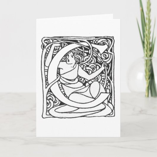 C-Art Nouveau Lady Initiale (Devant)