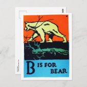 C.B. Herfsten - B is voor Beer Briefkaart (Voorkant / Achterkant)