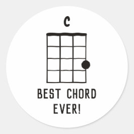 C Best Chord Major Ukulele Lover Ronde Sticker