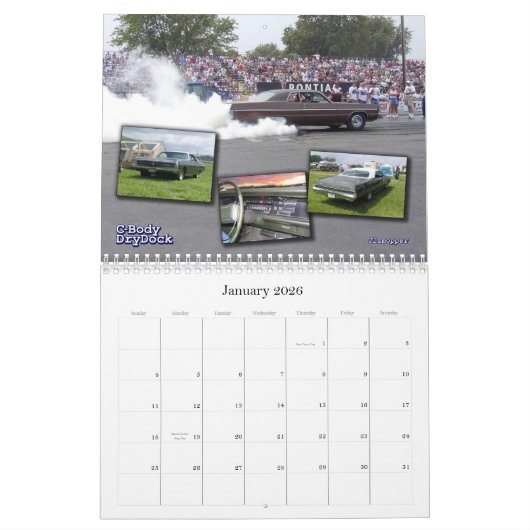C-Body Mopar Calendar 2013 Kalender (Jan 2026)