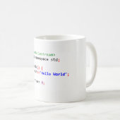 C++ Bonjour tasse de café du monde (Devant droit)