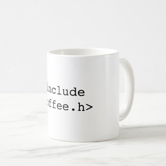 C/C++ ("#include de tasse de programmeur (Devant droit)