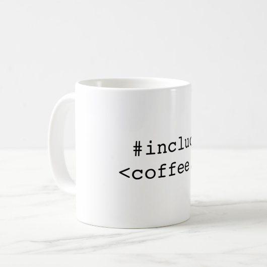 C/C++ programmeur mok ('#include<coffee.h>' (Voorkant links)