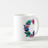 C Café Mug - Design floral pour le don (Devant droit)