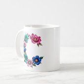 C Café Mug - Design floral pour le don (Devant gauche)
