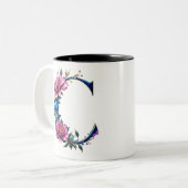 C Café Mug - Design floral pour le don (Devant gauche)