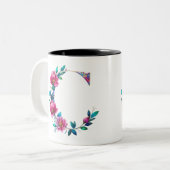 C Café Mug - Design floral pour le don (Devant gauche)