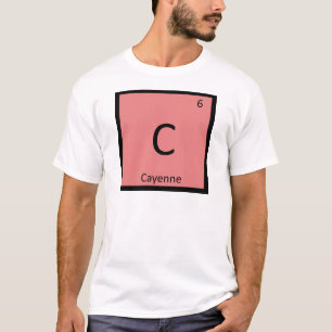 C - Cayenne Specerij Chemie Periodiek Systeem Symb T-shirt