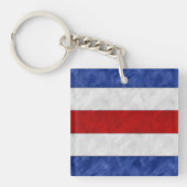 C Charlie Waterverf Nautical Signal Maritime Vlag Sleutelhanger (Voorkant)