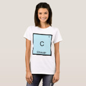 C - Chaucer Funny Chimie Élément Symbole T-Shirt (Devant entier)