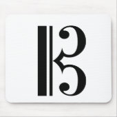 C-Clef Alto Clef Tenor Clef Viola Music Muismat (Voorkant)