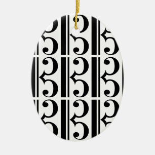 C-Clef Keramisch Ornament
