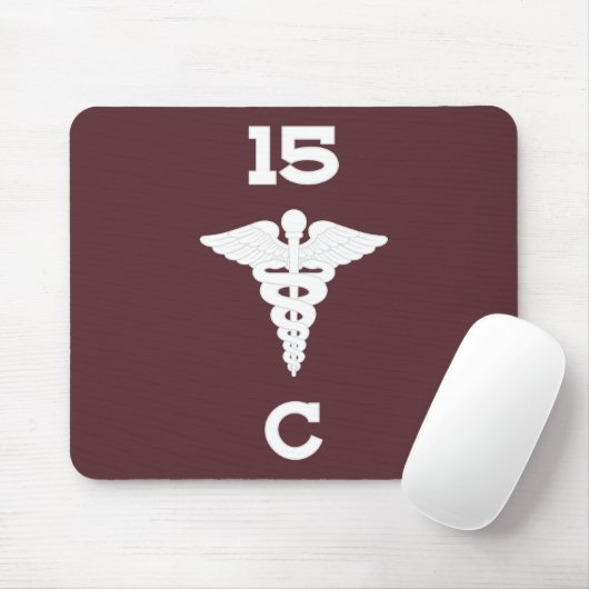 C Co 15th BSB Guidon Muismat (Met muis)