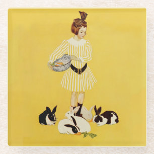 C Coles Phillips “Een vriend van het gezin" Glazen Onderzetter