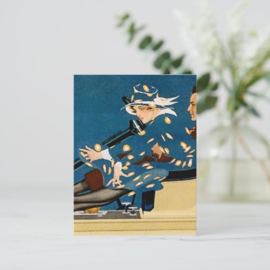 C Coles Phillips Hosiery Ad in  Roadster Briefkaart (Staand voorkant)