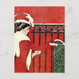 C Coles Phillips “Kerstkaartpost” Briefkaart