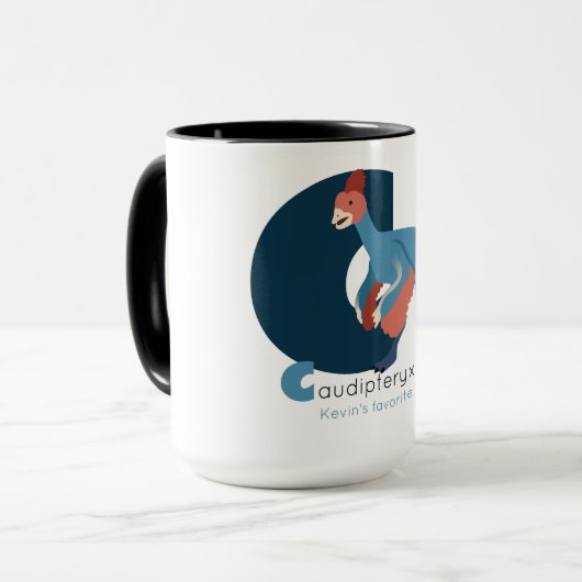 C comme Caudipteryx Mug (Devant gauche)