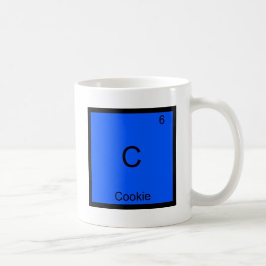 C - Cookie Scheikunde Elementsymbool Grappig Koffiemok (Rechts)