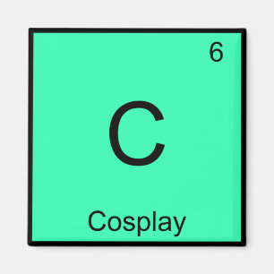 C - Cosplay Chemistry Element Symbol Costume T-shi Magneet