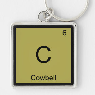 C - Cowbell Scheikunde Element Symbool Muziek T-Sh Sleutelhanger