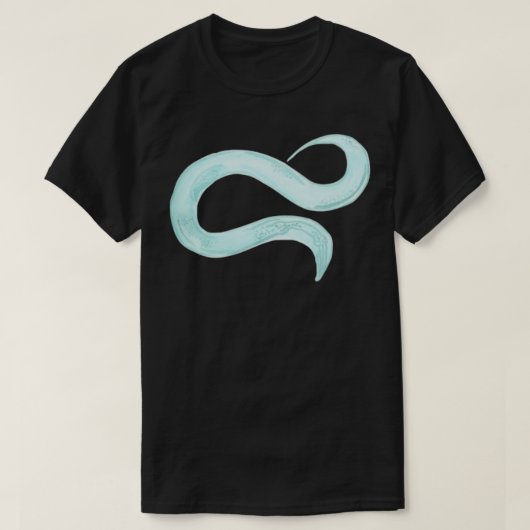 C elegans Nematode Worm Illustratie T-shirt (Design voorkant)