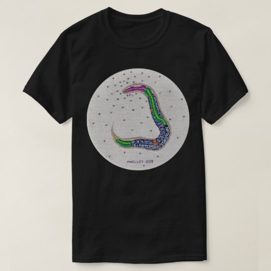 C elegans wormborduurwerk Klassieke TShirt (Design voorkant)