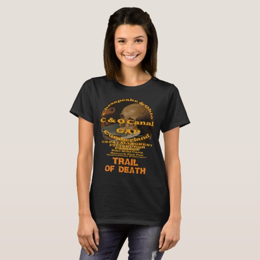 C en O Canal Towpath Great Allegheny Passage T-shirt (Voorkant volledig)