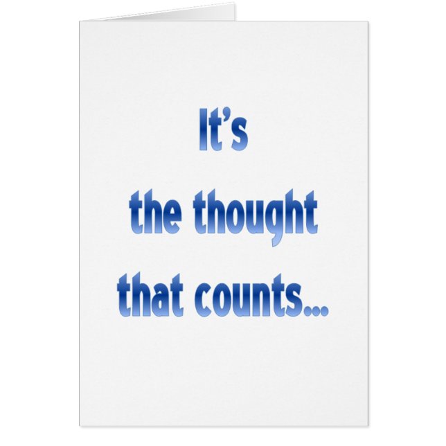 C’est la pensée qui compte... (Devant)