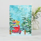 C’est la saison ! Carte de voeux de Noël (Debout devant)