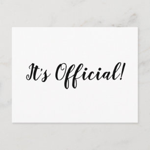 C’est officiel ! Carte de Faire-part Mariage élopé